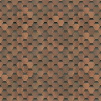 Гибкая черепица Docke Eurasia Шестигранник Светло-коричневый