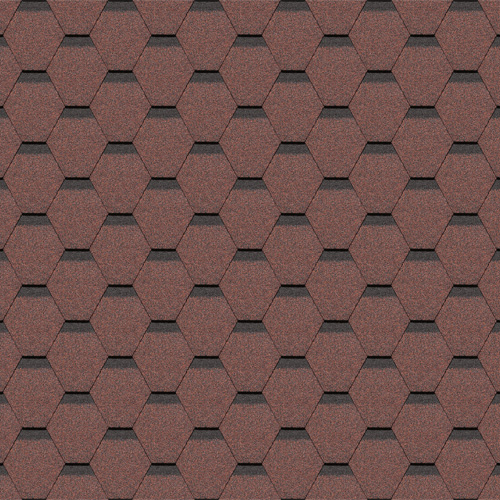 Гибкая черепица Docke Standard Сота Красный