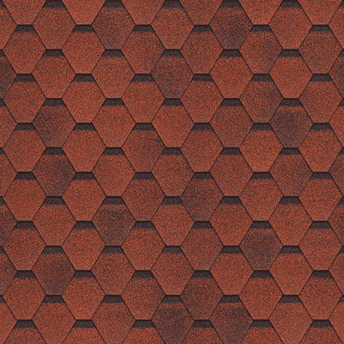 Гибкая Черепица SHINGLAS Финская Соната Красный