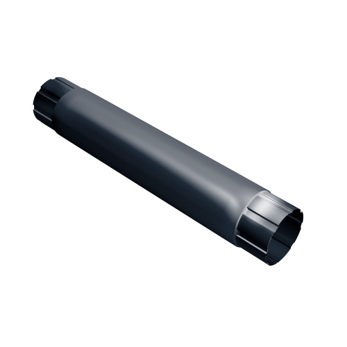 Труба соединительная 1м Металл GrandLine 125х90 Графит RAL 7024