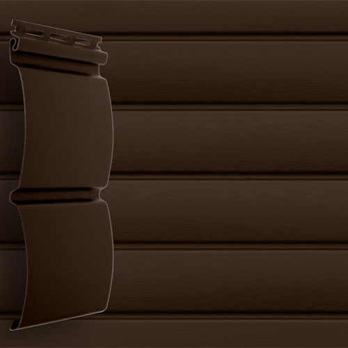 Сайдинг Блок-хаус Grand Line 3м Акрил Темный дуб