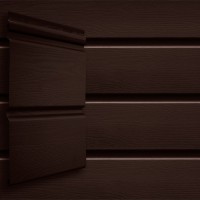 Сайдинг Double-брус Grand Line 3м Color Акрил Темный дуб