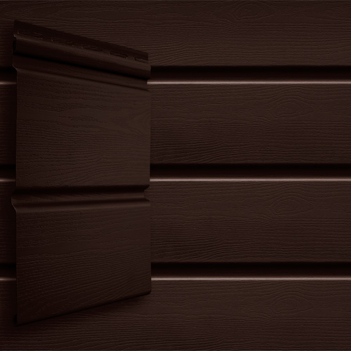 Сайдинг Double-брус Grand Line 3м Color Акрил Темный дуб