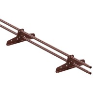 Снегозадержатель трубчатый VEGAlite d25/1,2мм для мч, пн, мягкой кровли 1м RAL 8017