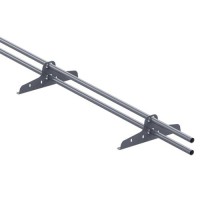 Снегозадержатель трубчатый VEGAlite d25/1,2мм для мч, пн, мягкой кровли 1м RAL 7024