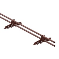 Снегозадержатель трубчатый VEGAlite d25/1,2мм для фальцевой кровли 1м RAL 8017