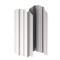 Штакетник металлический Трапеция 118 мм глянец RAL 9003