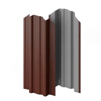 Штакетник металлический Трапеция 118 мм глянец RAL 8017