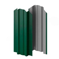 Штакетник металлический Трапеция 118 мм глянец RAL 6005