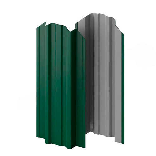 Штакетник металлический Трапеция 118 мм глянец RAL 6005