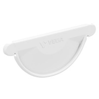 Заглушка желоба VEGASTOK 125х90 мм RAL 9003