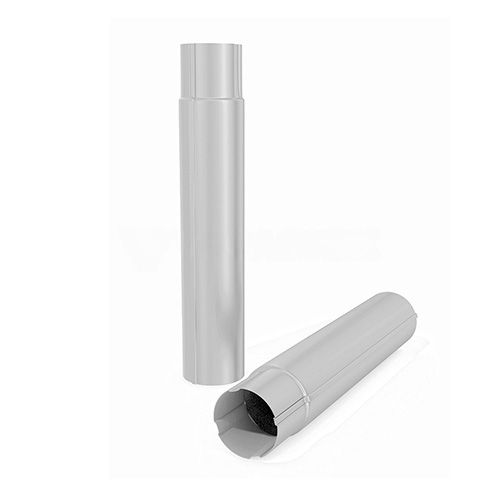 Труба круглая 3м VEGASTOK 125х90 мм RAL 9003