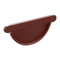 Заглушка желоба VEGASTOK 125х90 мм RAL 8017