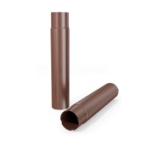 Труба соединительная 1м VEGASTOK 125х90 мм RAL 8017