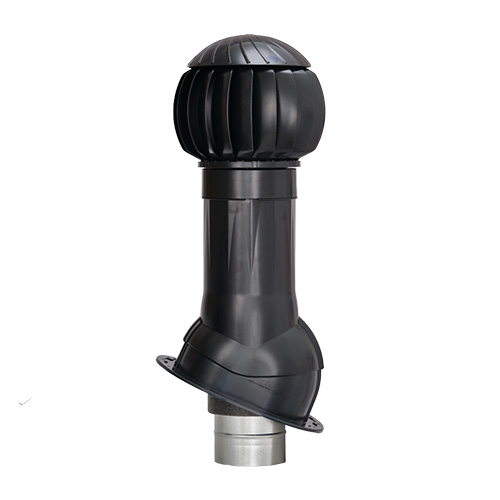 Комплект вентиляции GERVENT Фальцевые и гибкие черепицы 125×160 мм Twister RAL 9005