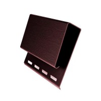 J-профиль широкий наличник ПВХ сайдинга GRAND LINE Темный дуб