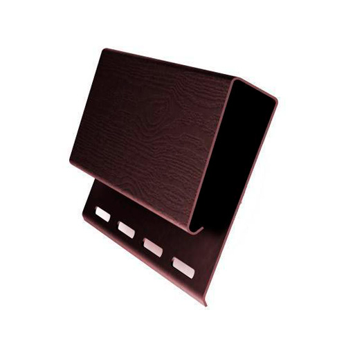 J-профиль широкий наличник ПВХ сайдинга GRAND LINE Темный дуб