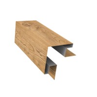 Планка угла наружнего сложного 2000х110х110 Printech «дерево» 0.47 мм