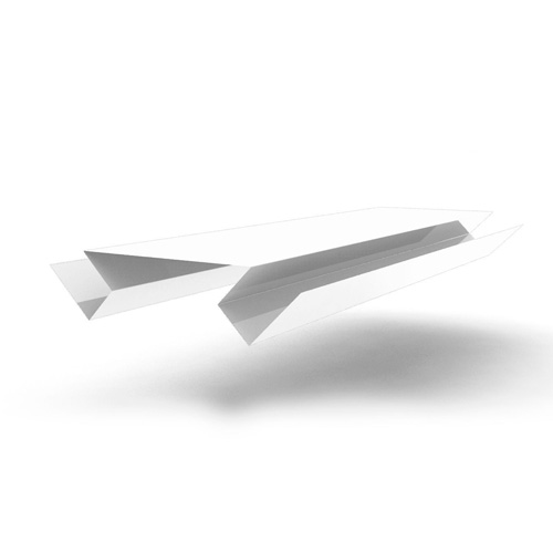 Планка угла внутреннего сложного 2000x75, 0.45 мм RAL 9003