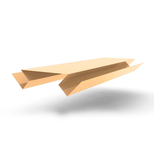 Планка угла внутреннего сложного 2000x75 MATT 0.47 мм RAL 1014