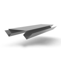 Планка угла внутреннего сложного 2000x75 MATT 0.47 мм RAL 7004