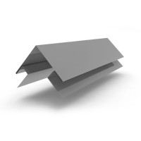 Планка угла наружного сложного 2000x75x75, 0.45 мм RAL 7004