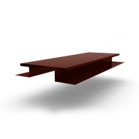 Планка стыковочная сложная 2000x75, 0.45 мм RAL 8017