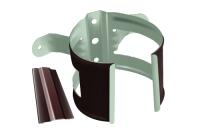 Кронштейн трубы на дерево (в комплект саморезы не входят) Металл Optima 125х90 Шоколад RAL 8017