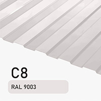 Профлист С8 Полиэстер KZ 0.23 мм RAL 9003