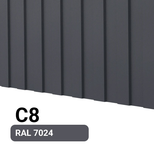 Профлист С8 MATT KZ 0.4 мм RAL 7024