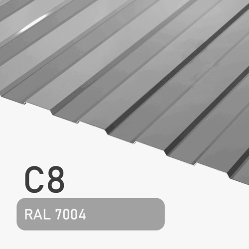 Профлист С8 Полиэстер KZ 0.35 мм RAL 7004