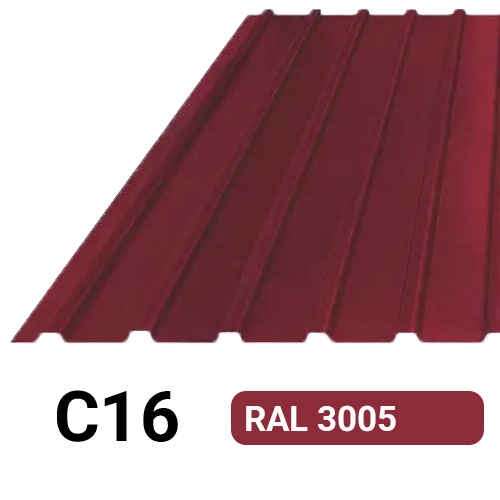 Профлист С16 Полиэстер KZ 0.17 мм RAL 3005