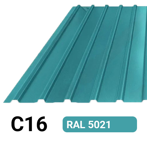 Профлист С16 Полиэстер KZ 0.21 мм RAL 5021