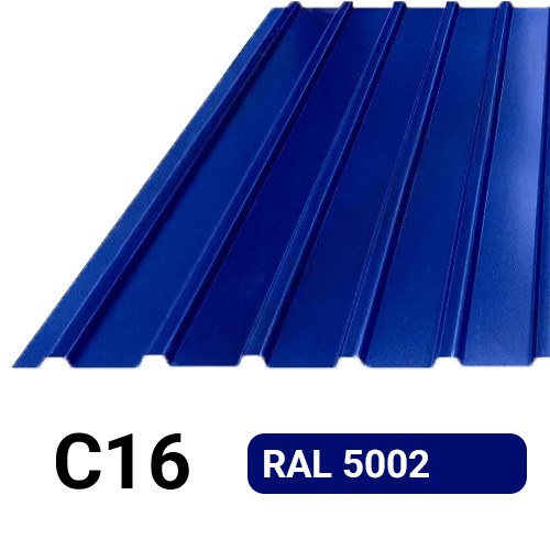Профлист С16 Полиэстер KZ 0.21 мм RAL 5002