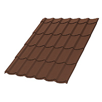 Металлочерепица Супермонтеррей MATT 0,43 мм RAL 8017