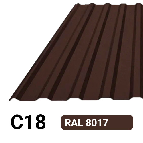 Профлист С18 Полиэстер KZ 0.26 мм RAL 8017