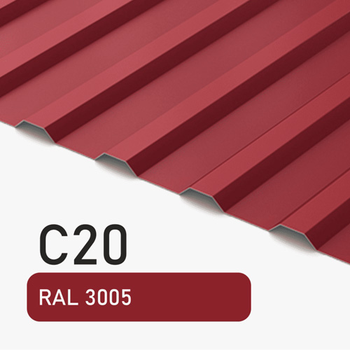 Профлист С20 Полиэстер KZ 0.4 мм RAL 3005