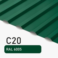 Профлист С20 Полиэстер KZ 0.4 мм RAL 6005