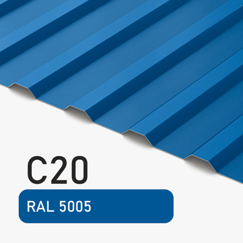 Профлист С20 Полиэстер KZ 0.4 мм RAL 5005