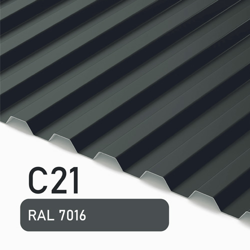 Профлист С21 Полиэстер KZ 0.26 мм RAL 7016