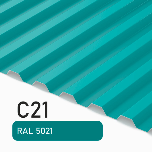 Профлист С21 Полиэстер KZ 0.35  мм RAL 5021