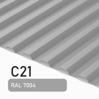 Профлист С21 Полиэстер KZ 0.35  мм RAL 7004