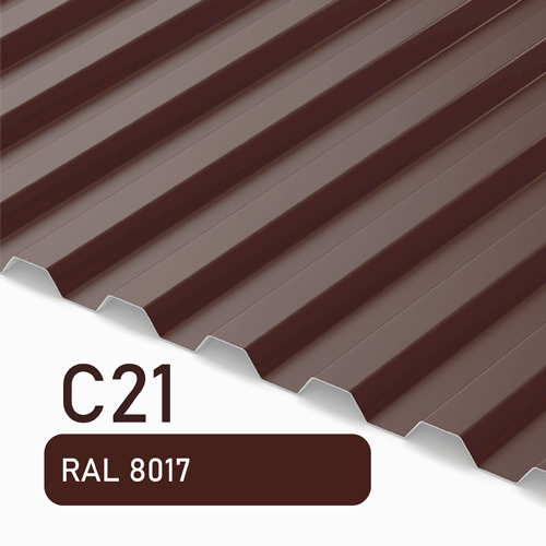 Профлист С21 Полиэстер KZ 0.35  мм RAL 8017