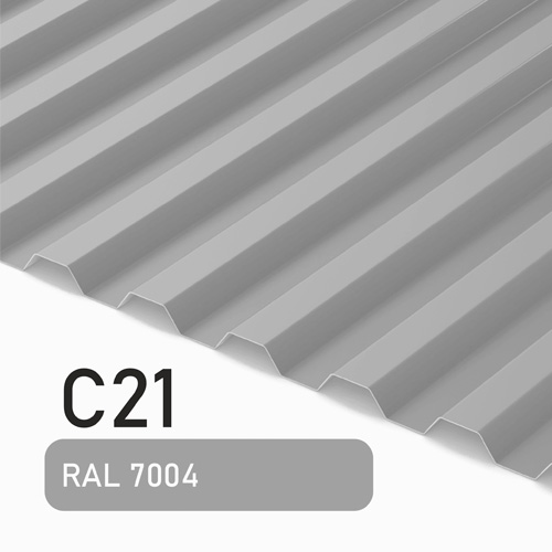Профлист С21 Полиэстер KZ 0.4  мм RAL 7004