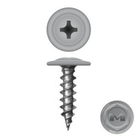 Caморез с прессшайбой сверло 4,2х25 RAL 7004 (500 шт.)