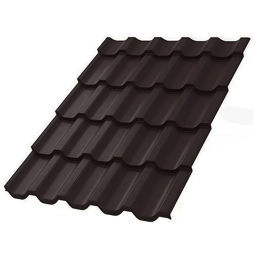 Металлочерепица Трамонтана-А полиэстер 0.45 мм RAL 8019