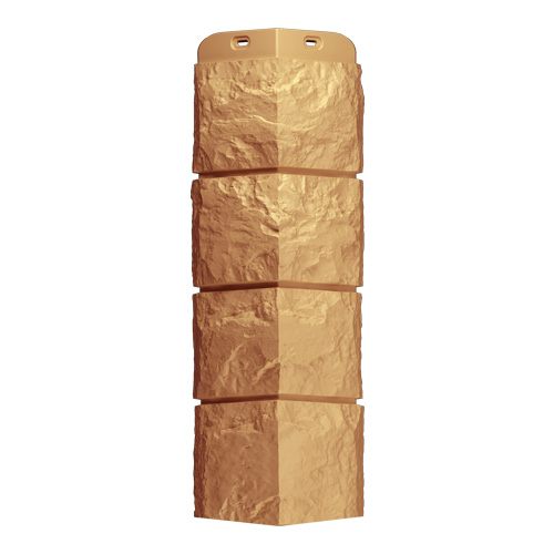 Угол сайдинга Bergart Docke под камень Пекан