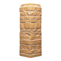 Угол сайдинга Rocky Docke под камень Пекан