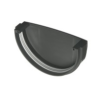 Заглушка для желоба металл KAZPROM D125 RAL 7024
