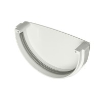 Заглушка желоба металл KAZPROM D180 RAL 9003